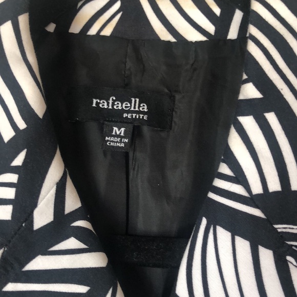 RAFAELLA black & white zebra striped print design women’s jacket. Size M. - Picture 3 of 8